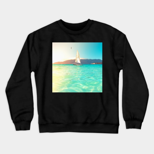 Sailing Day on the Ocean Crewneck Sweatshirt by Felicity-K